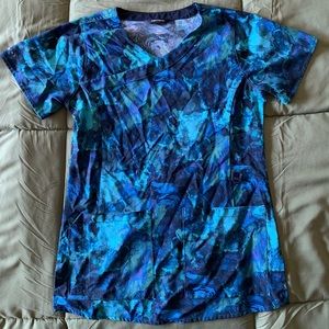 Aqua Blue Carhartt Scrub Top